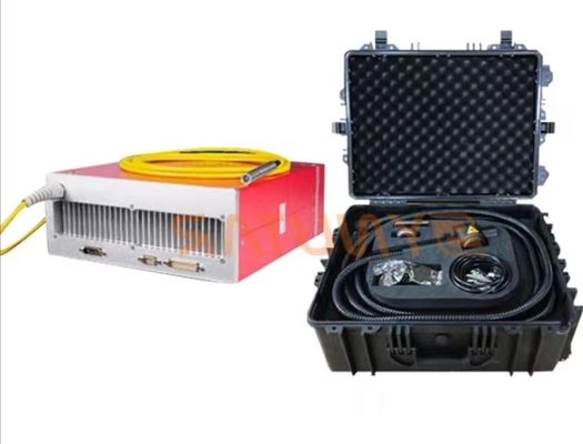 100Wのファイバーレーザーポータブルクリーニングマシン 1064nm波長 空気冷却 50kg 20-1000Hz パルス周波数